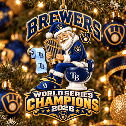 Milwaukee Brewers 2026 World Series Champions Santa Ornament Christmas Gift For Fan