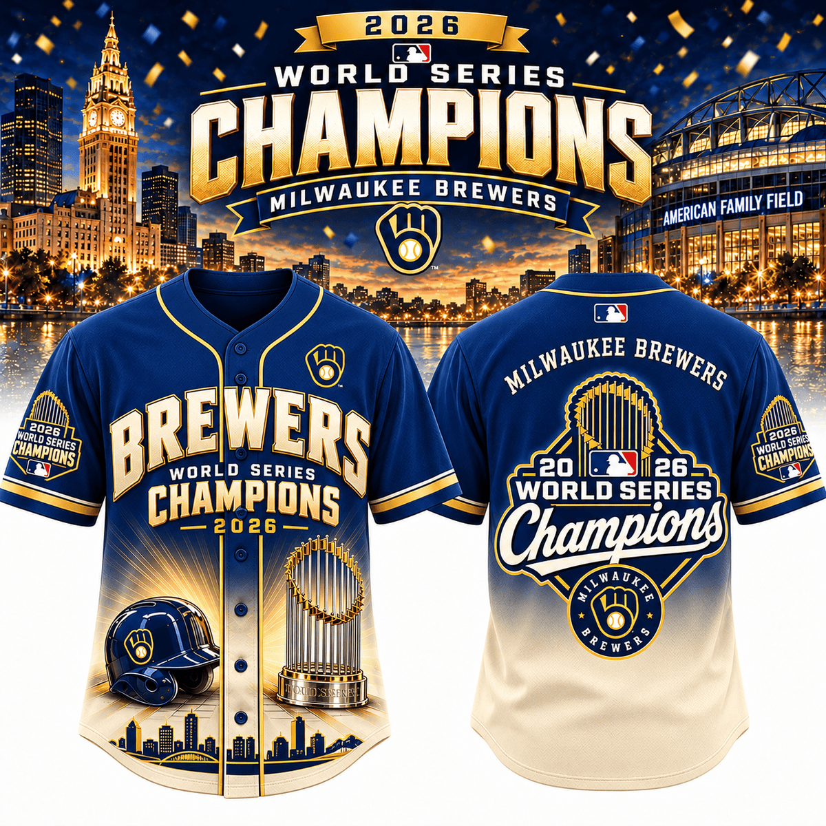 Milwaukee Brewers 2026 World Series Champions Baseball Jersey Gift For Fan - Limited Edition