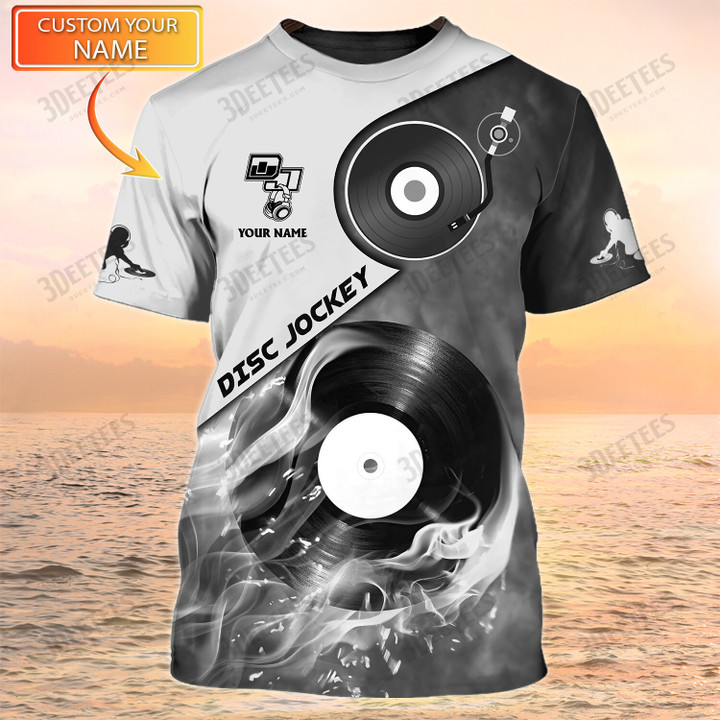 Disc Jokey Shirt Custom Dj Tshirt Grey