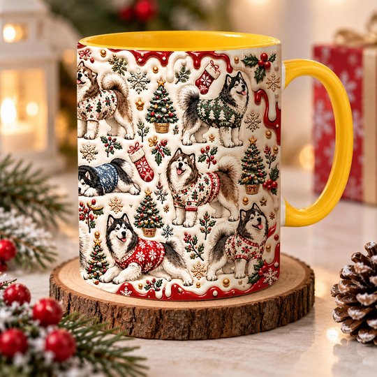 Alaskan Malamute Accent Edge-to-Edge Mug CM26102020