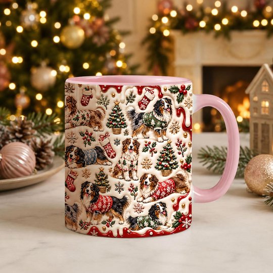 Australian Shepherd Accent Edge-to-Edge Mug CM26102022