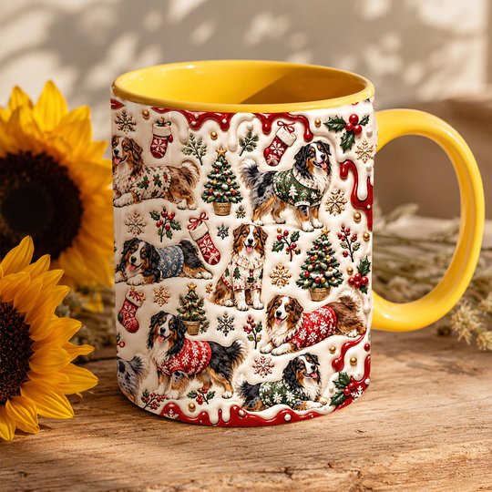 Australian Shepherd Accent Edge-to-Edge Mug CM26102022