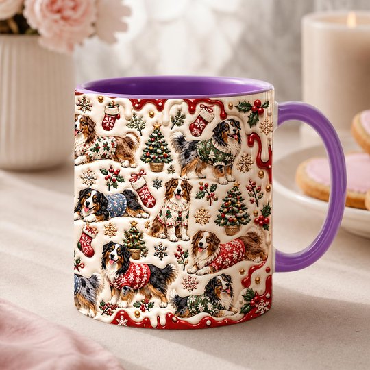 Australian Shepherd Accent Edge-to-Edge Mug CM26102022
