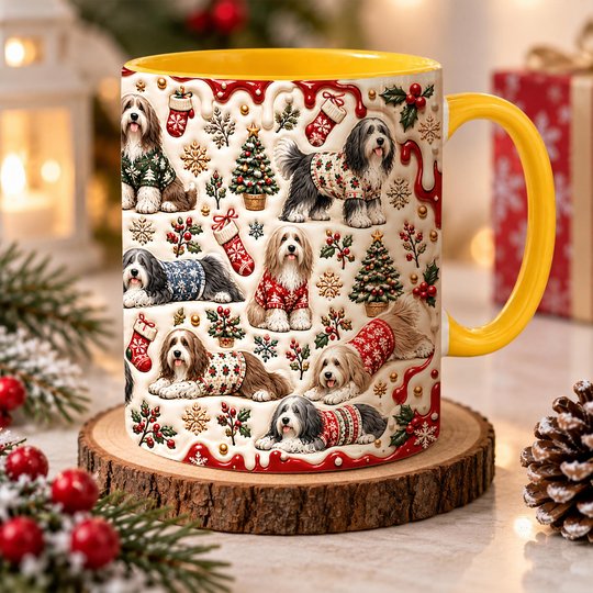 Bearded Collie Accent Edge-to-Edge Mug CM26102025