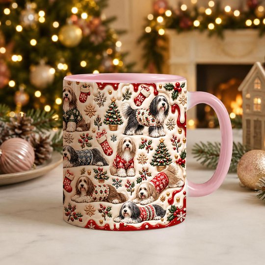 Bearded Collie Accent Edge-to-Edge Mug CM26102025