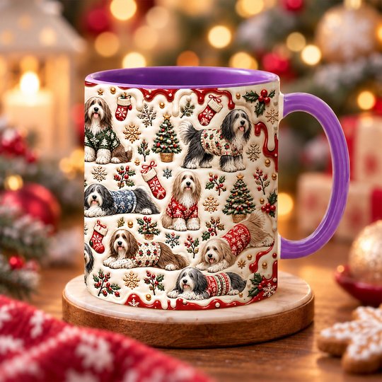 Bearded Collie Accent Edge-to-Edge Mug CM26102025