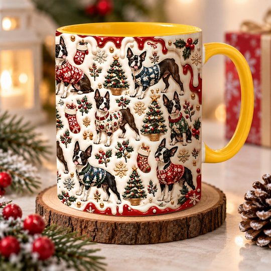 Boston Terrier Accent Edge-to-Edge Mug CM26102028