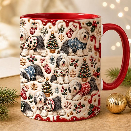 Old English Sheepdog Accent Edge-to-Edge Mug CM26102052