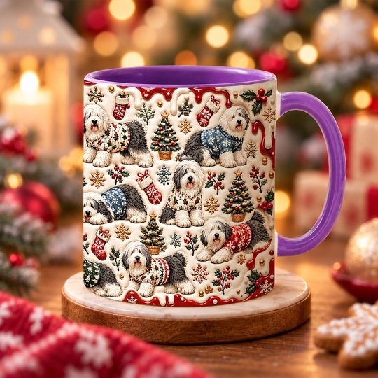 Old English Sheepdog Accent Edge-to-Edge Mug CM26102052