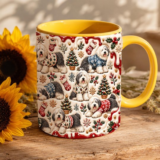 Old English Sheepdog Accent Edge-to-Edge Mug CM26102052