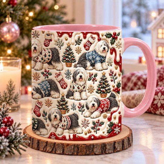 Old English Sheepdog Accent Edge-to-Edge Mug CM26102052