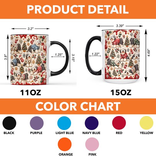 Old English Sheepdog Accent Edge-to-Edge Mug CM26102052