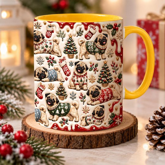 Pug Accent Edge-to-Edge Mug CM26102055