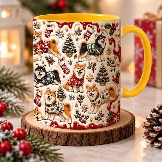 Shiba Inu Accent Edge-to-Edge Mug CM26102058