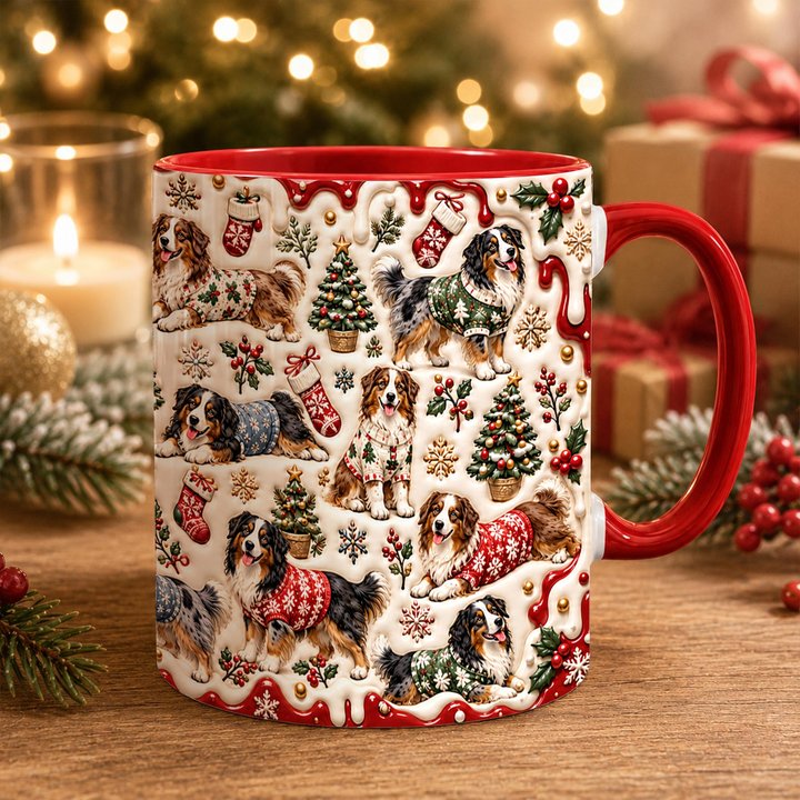 Australian Shepherd Accent Edge-to-Edge Mug CM26102022