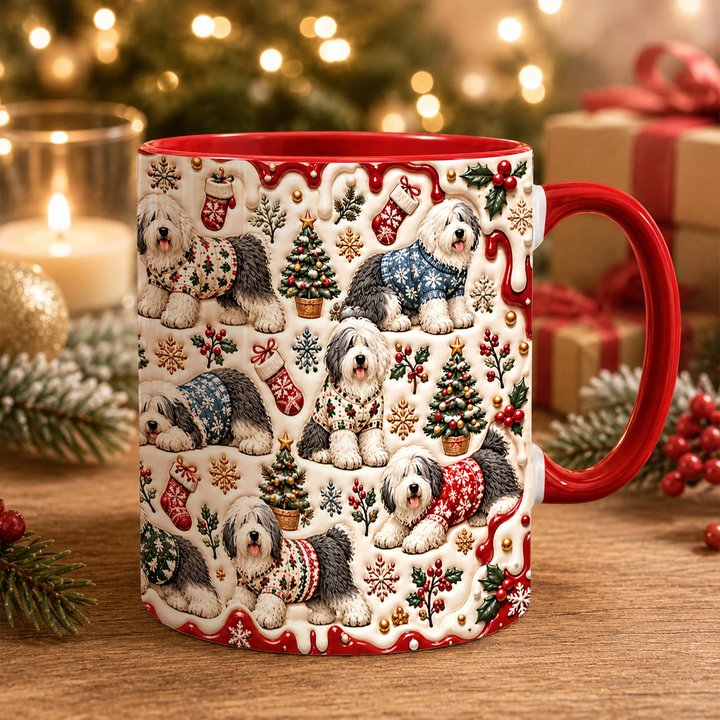 Old English Sheepdog Accent Edge-to-Edge Mug CM26102052