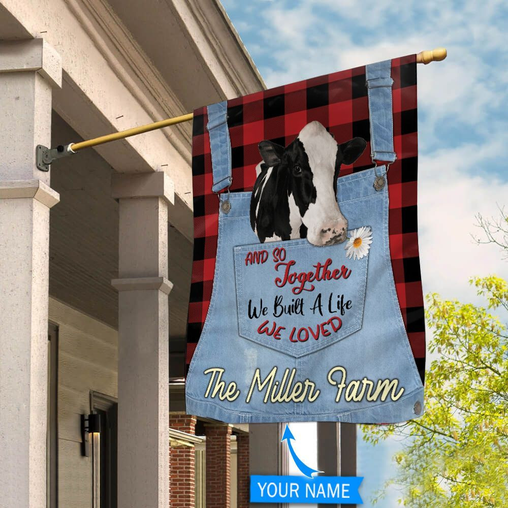 Dairy Cattle TUF0809 Personalized Flag - TinyHeartWags.Com