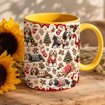 Bearded Collie Accent Edge-to-Edge Mug CM26102025