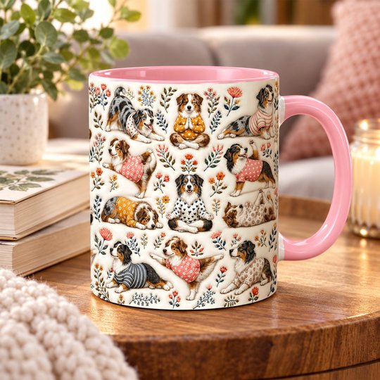 Australian Shepherd Accent Edge-to-Edge Mug CM26100825