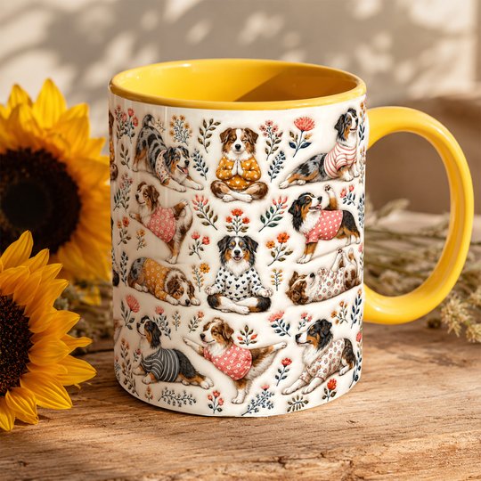 Australian Shepherd Accent Edge-to-Edge Mug CM26100825