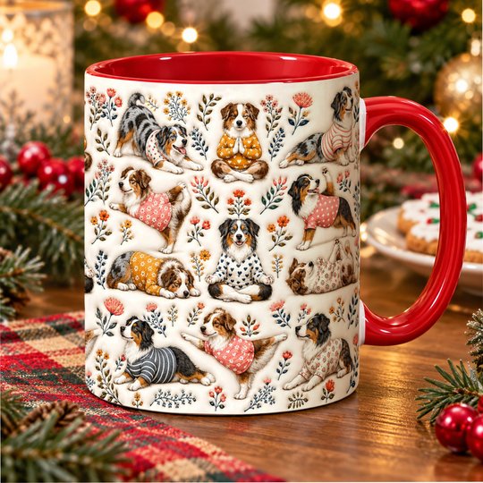 Australian Shepherd Accent Edge-to-Edge Mug CM26100825