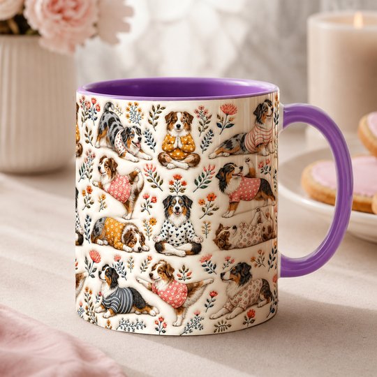 Australian Shepherd Accent Edge-to-Edge Mug CM26100825