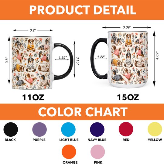 Australian Shepherd Accent Edge-to-Edge Mug CM26100825