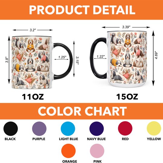 Bearded Collie Accent Edge-to-Edge Mug CM26100829