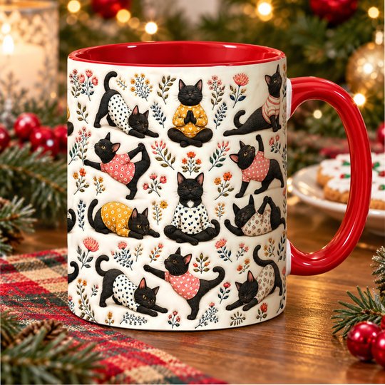Black Cat Accent Edge-to-Edge Mug CM26100836