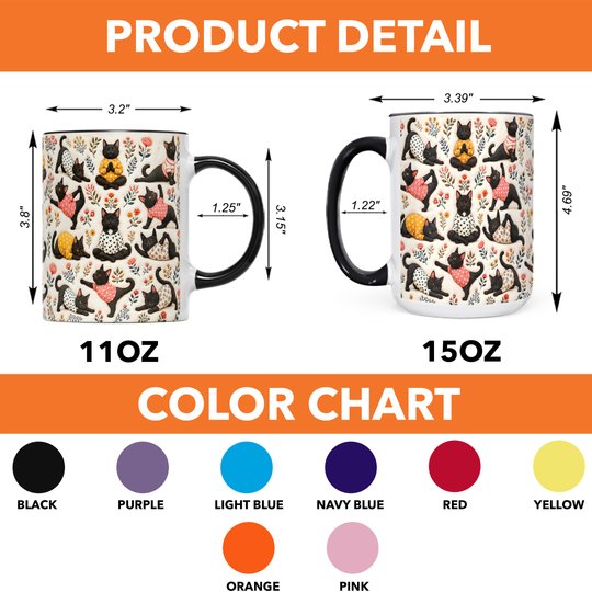 Black Cat Accent Edge-to-Edge Mug CM26100836