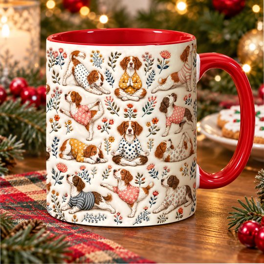 Brittany Spaniel Accent Edge-to-Edge Mug CM26100838