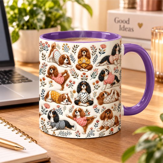 Cavalier King Charles Spaniel Accent Edge-to-Edge Mug CM26100843