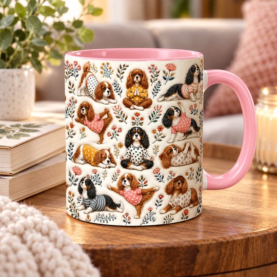 Cavalier King Charles Spaniel Accent Edge-to-Edge Mug CM26100843