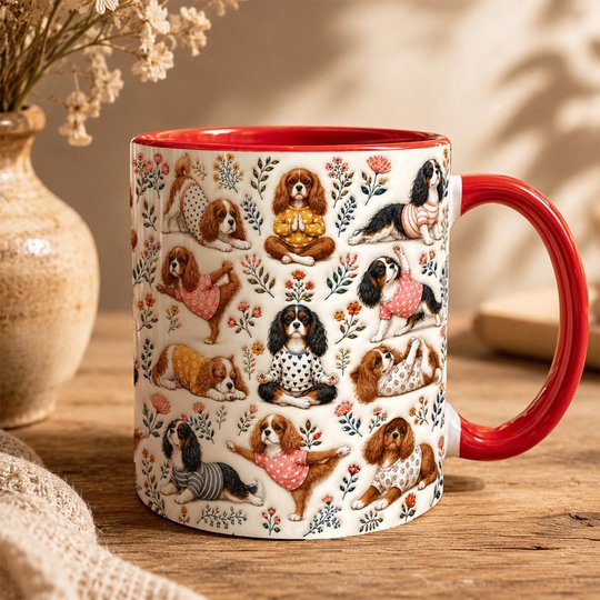 Cavalier King Charles Spaniel Accent Edge-to-Edge Mug CM26100843