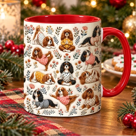 Cavalier King Charles Spaniel Accent Edge-to-Edge Mug CM26100843