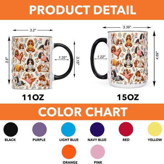 Cavalier King Charles Spaniel Accent Edge-to-Edge Mug CM26100843