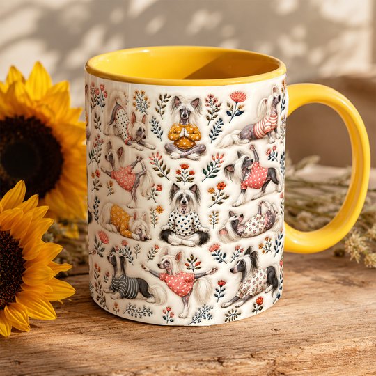 Chinese Crested Dog Accent Edge-to-Edge Mug CM26100847