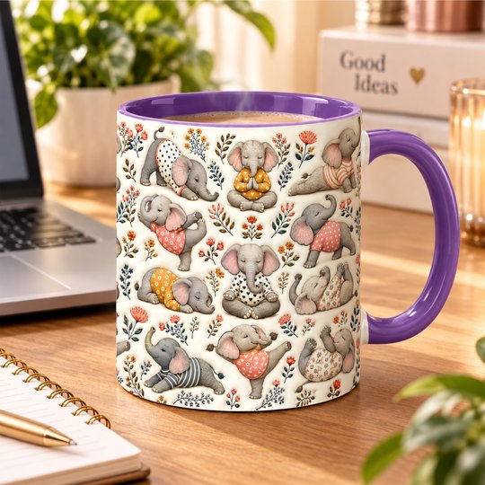 Elephant Accent Edge-to-Edge Mug CM26100855