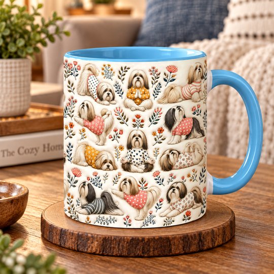 Lhasa Apso Accent Edge-to-Edge Mug CM26100867