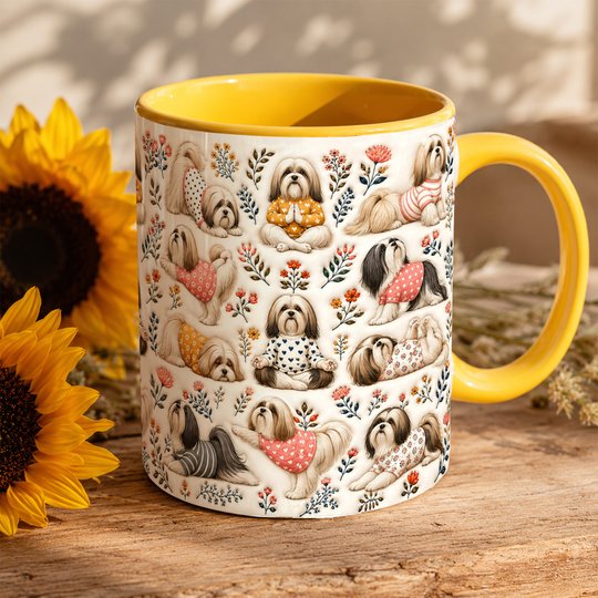 Lhasa Apso Accent Edge-to-Edge Mug CM26100867