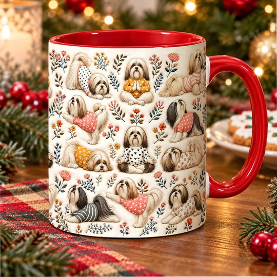Lhasa Apso Accent Edge-to-Edge Mug CM26100867