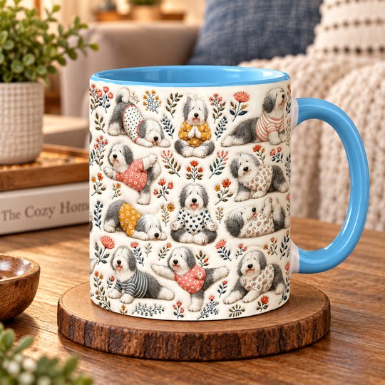 Old English Sheepdog Accent Edge-to-Edge Mug CM26100874