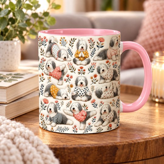 Old English Sheepdog Accent Edge-to-Edge Mug CM26100874