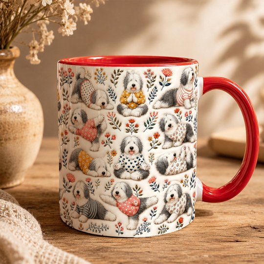 Old English Sheepdog Accent Edge-to-Edge Mug CM26100874