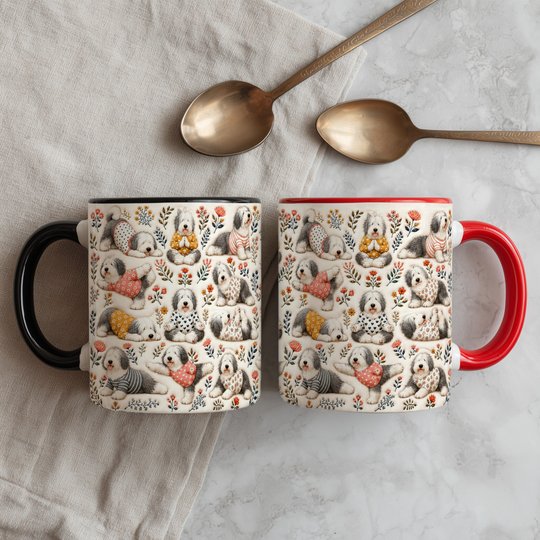 Old English Sheepdog Accent Edge-to-Edge Mug CM26100874
