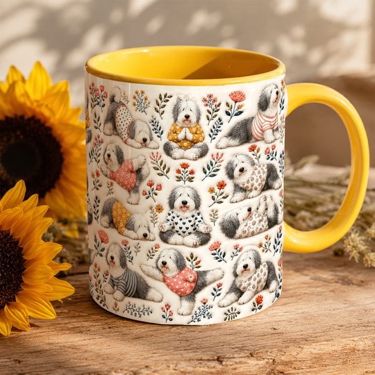 Old English Sheepdog Accent Edge-to-Edge Mug CM26100874