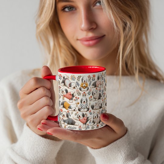 Old English Sheepdog Accent Edge-to-Edge Mug CM26100874