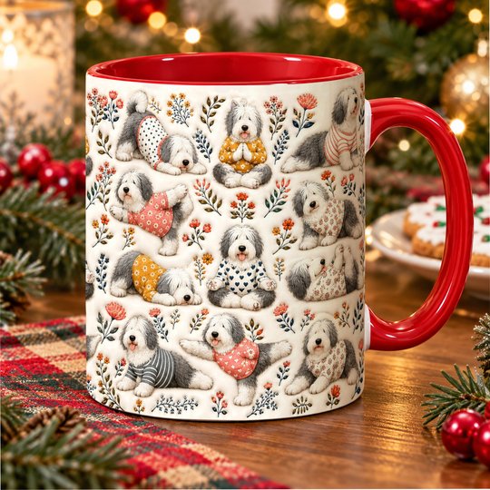 Old English Sheepdog Accent Edge-to-Edge Mug CM26100874