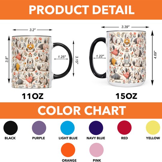 Old English Sheepdog Accent Edge-to-Edge Mug CM26100874