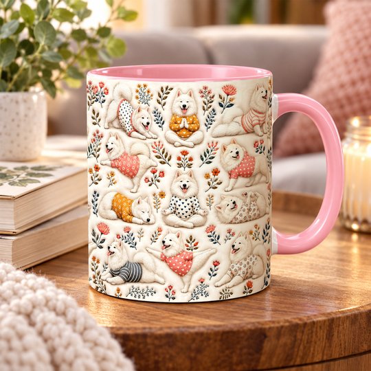 Samoyed Accent Edge-to-Edge Mug CM26100879